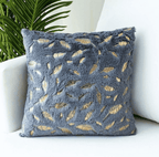 18" Hand Painted Dixie Plush Velvet Decorative Pillow and/or Case — Select Your Color