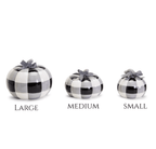 Hand Painted Buffalo Check Pumpkin — Select Your Size