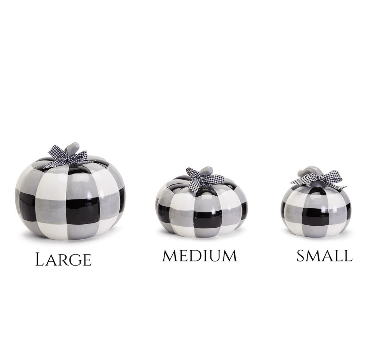 Hand Painted Buffalo Check Pumpkin — Select Your Size