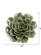 Ceramic Small Green Tea Rose