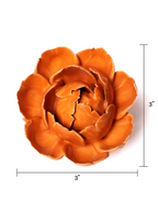 Ceramic Small Orange Peony Flower