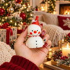 Snowman Shaped Mini Candle