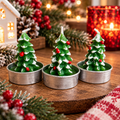 Mini Tree Shaped Unscented Candles - 3 pack