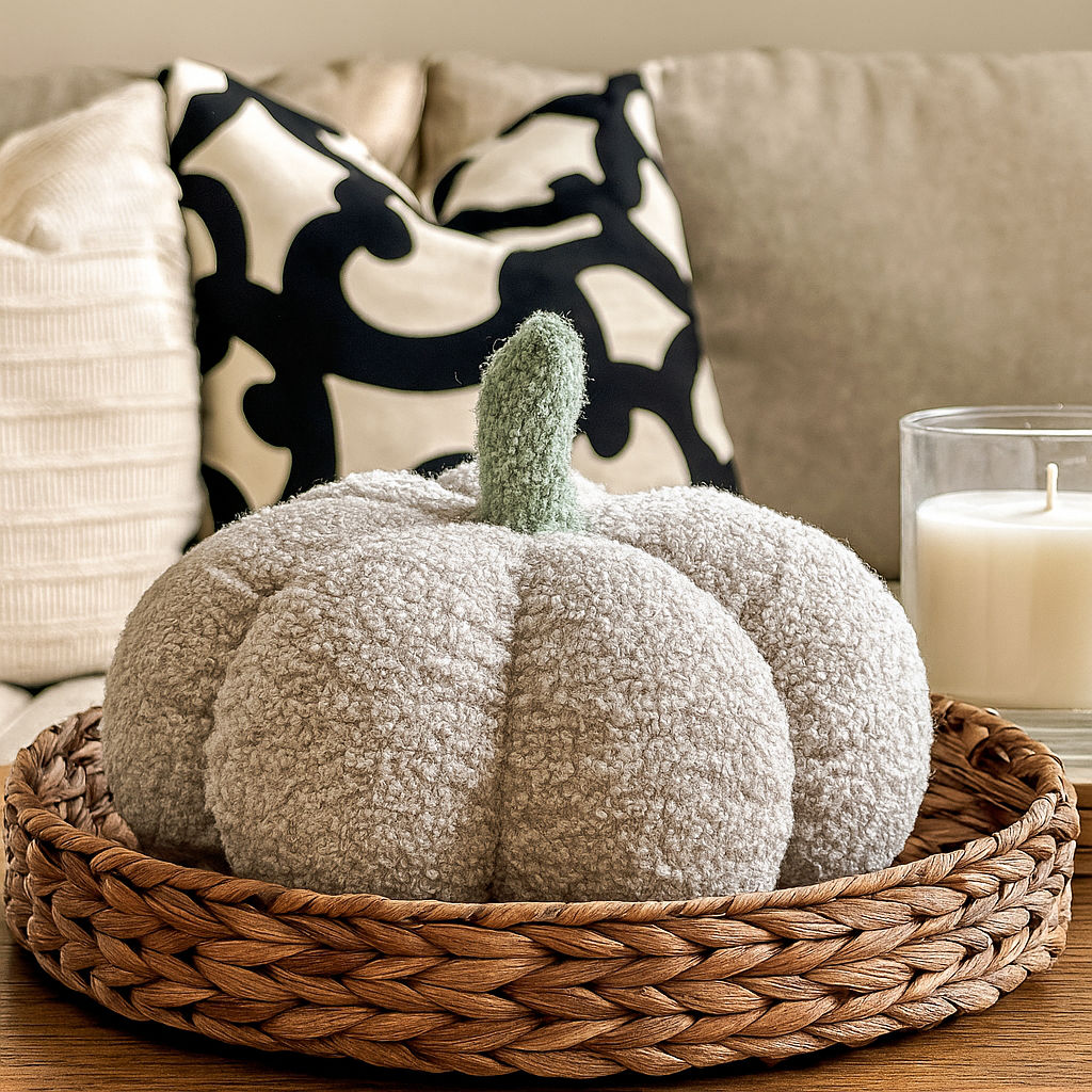 Handmade Plush Cotton Filled Blair Pumpkin — Select Your Color and Size