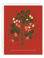 Sweet Strawberry - Seeded Thank You Card with PLANTABLE seed paper envelope