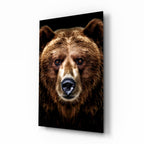 Bear, the Wise Man of the Forest Glass Wall Art || Designer Collection