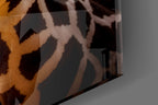 The Gentle Look of a Giraffe Glass Wall Art || Designer Collection