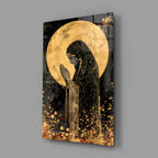 Golden Prayers of Mary Glass Wall Art || Designer Collection