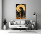 Golden Prayers of Mary Glass Wall Art || Designer Collection
