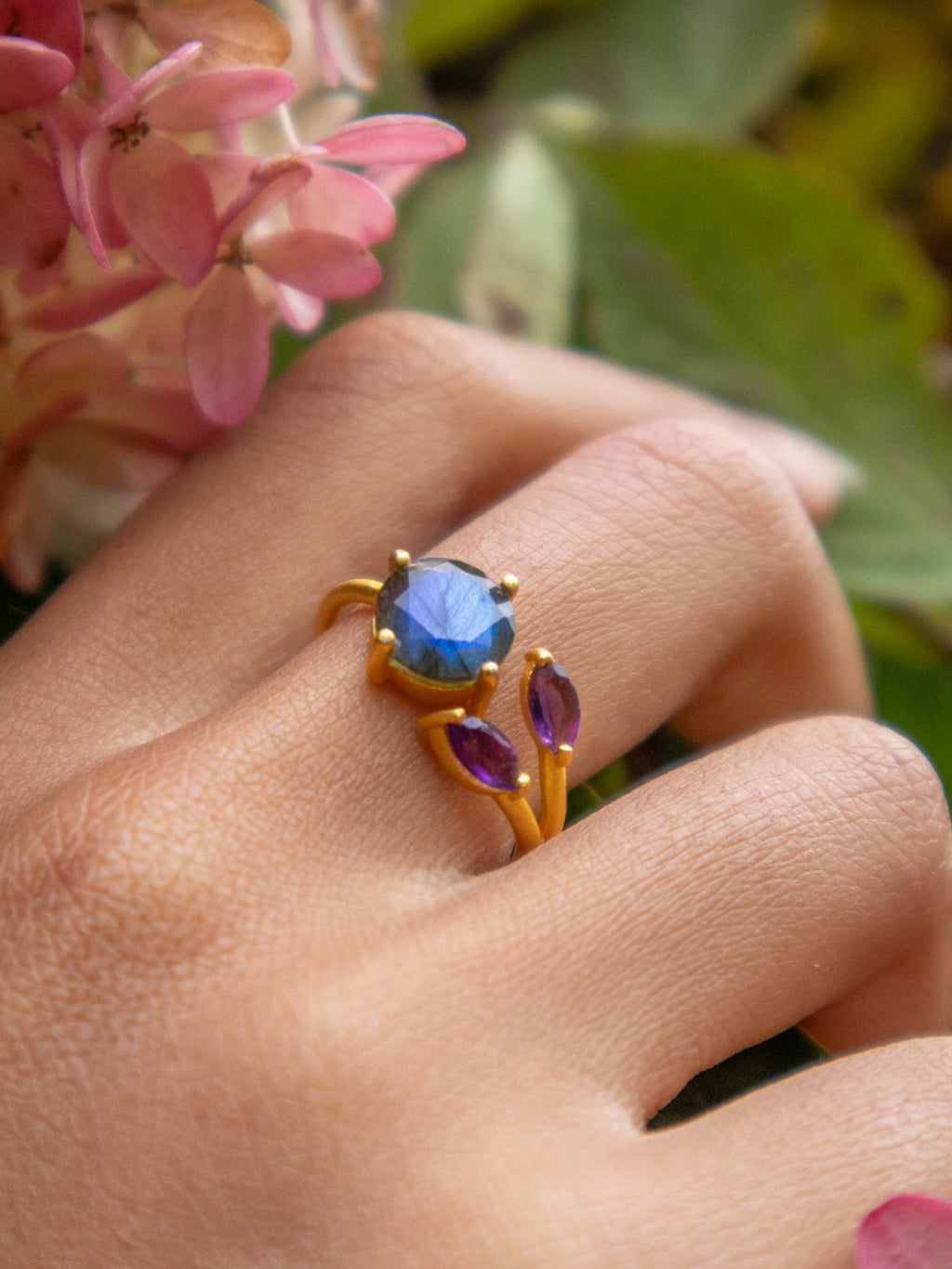 The Bloom Ring - Gold — Select Your Gemstone & Size