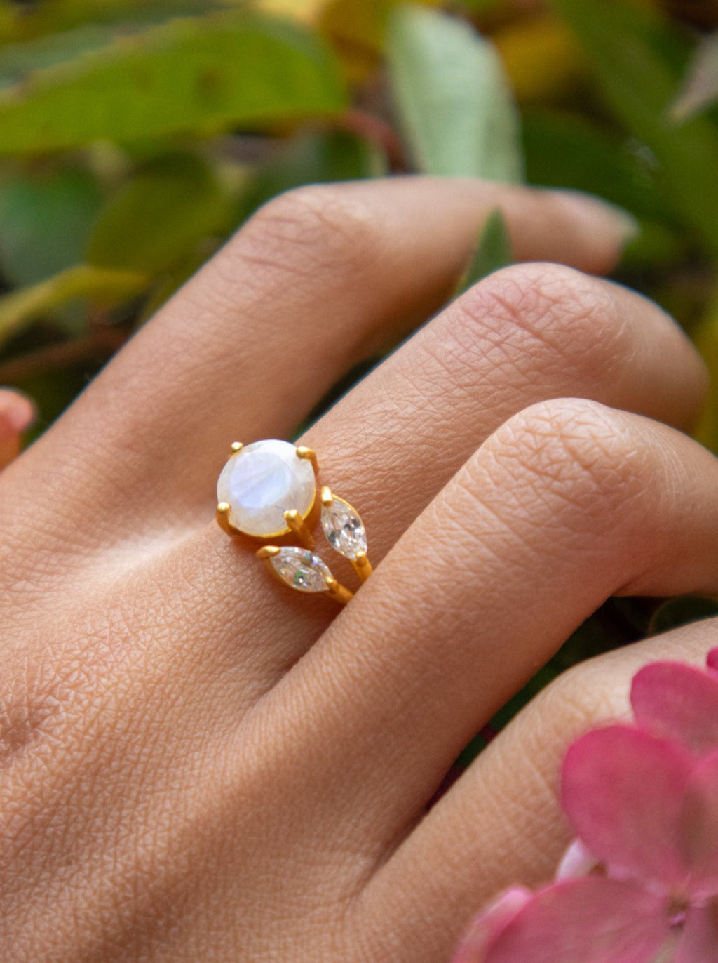The Bloom Ring - Gold — Select Your Gemstone & Size