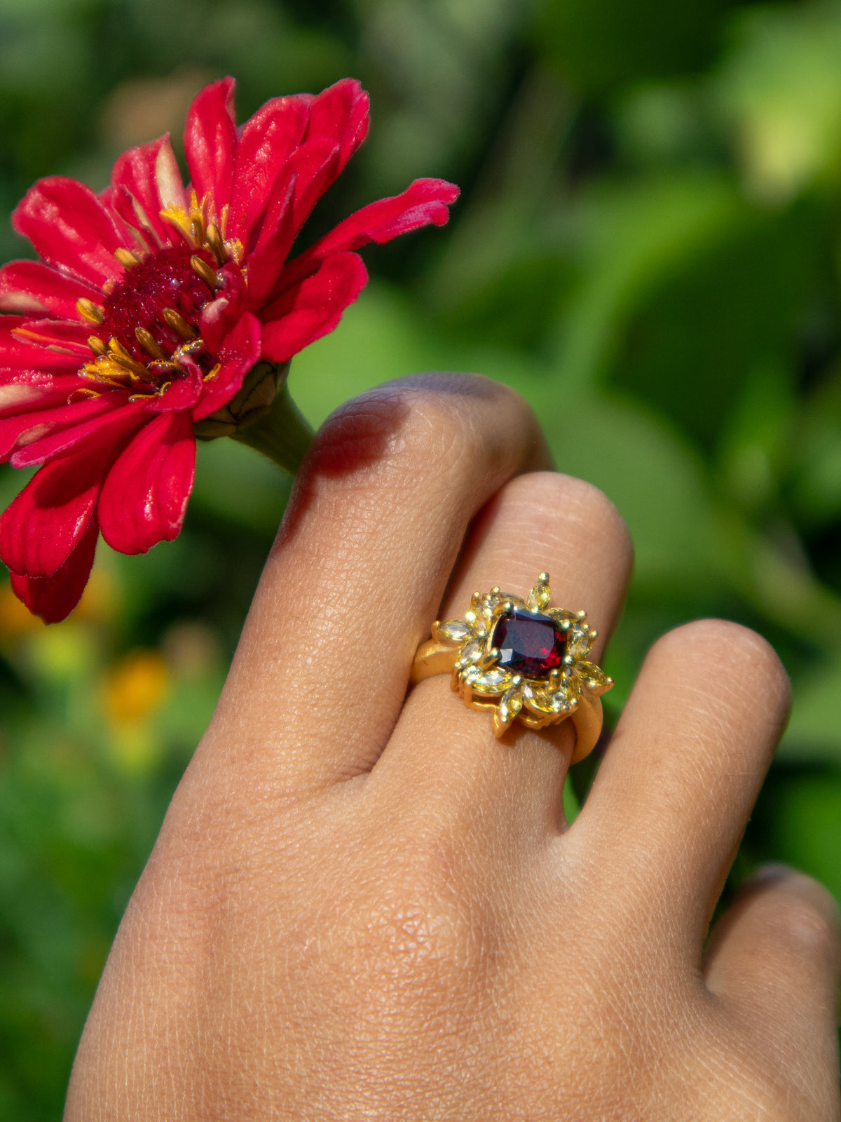 The Full Bloom Ring — Select Your Gemstone & Size