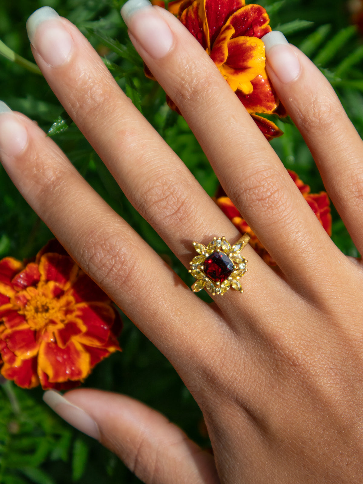 The Full Bloom Ring — Select Your Gemstone & Size