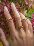 Mini Pebble Ring - Gold — Select Your Gemstone & Size