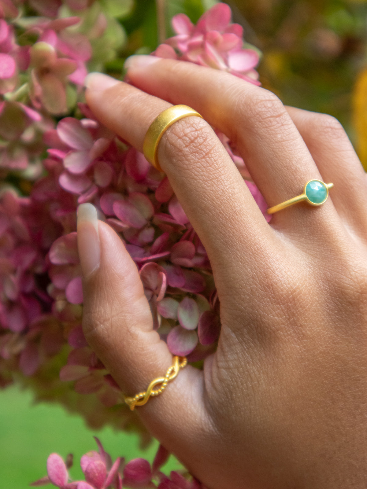 Mini Pebble Ring - Gold — Select Your Gemstone & Size