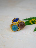 Three-Stone Statement Ring — Select Your Size