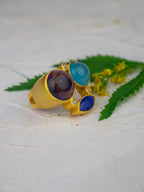 Three-Stone Statement Ring — Select Your Size