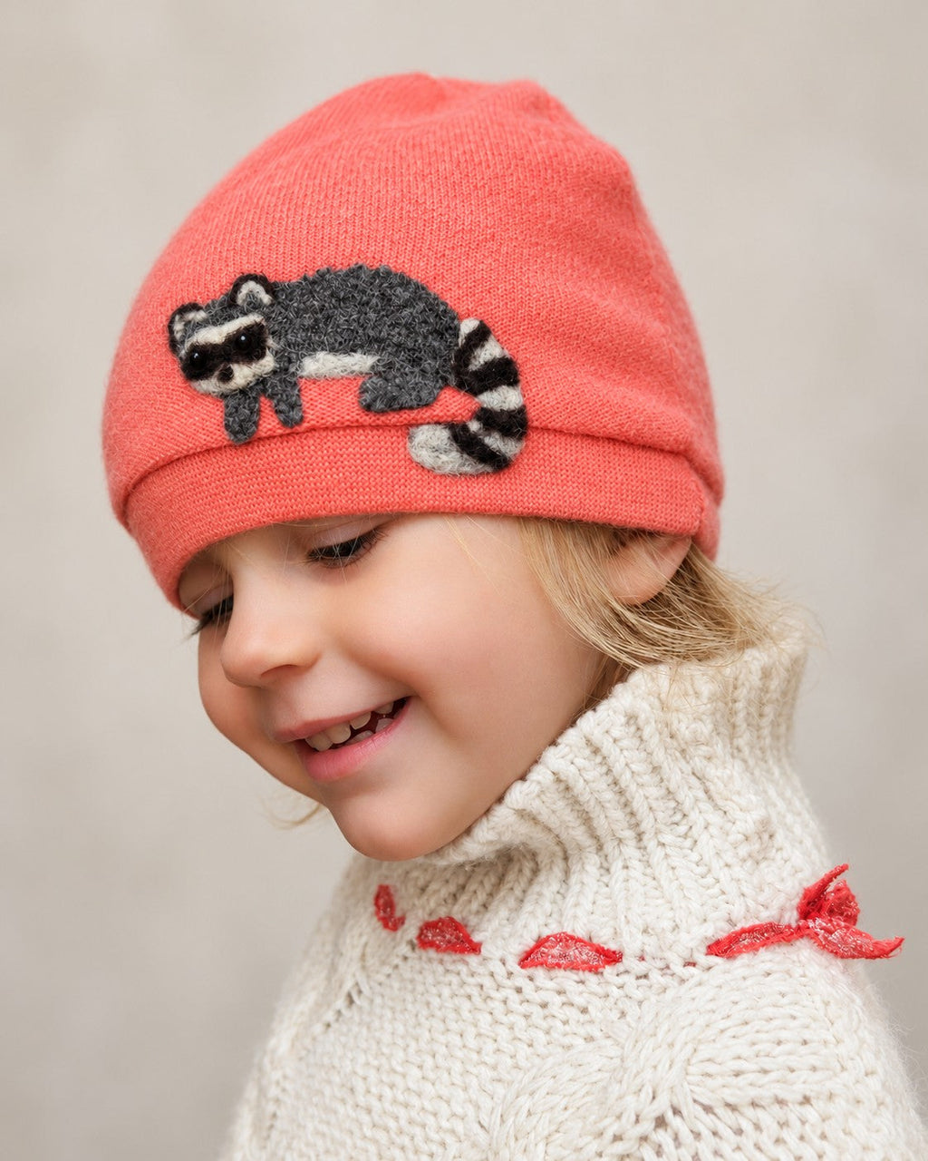 Raccoon Cashmere Hat - Toddler — Select Your Color