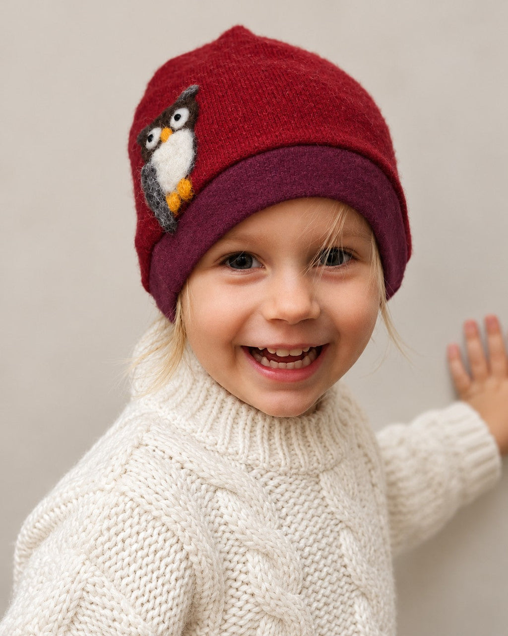 Owl Cashmere Hat - Toddler — Select Your Color