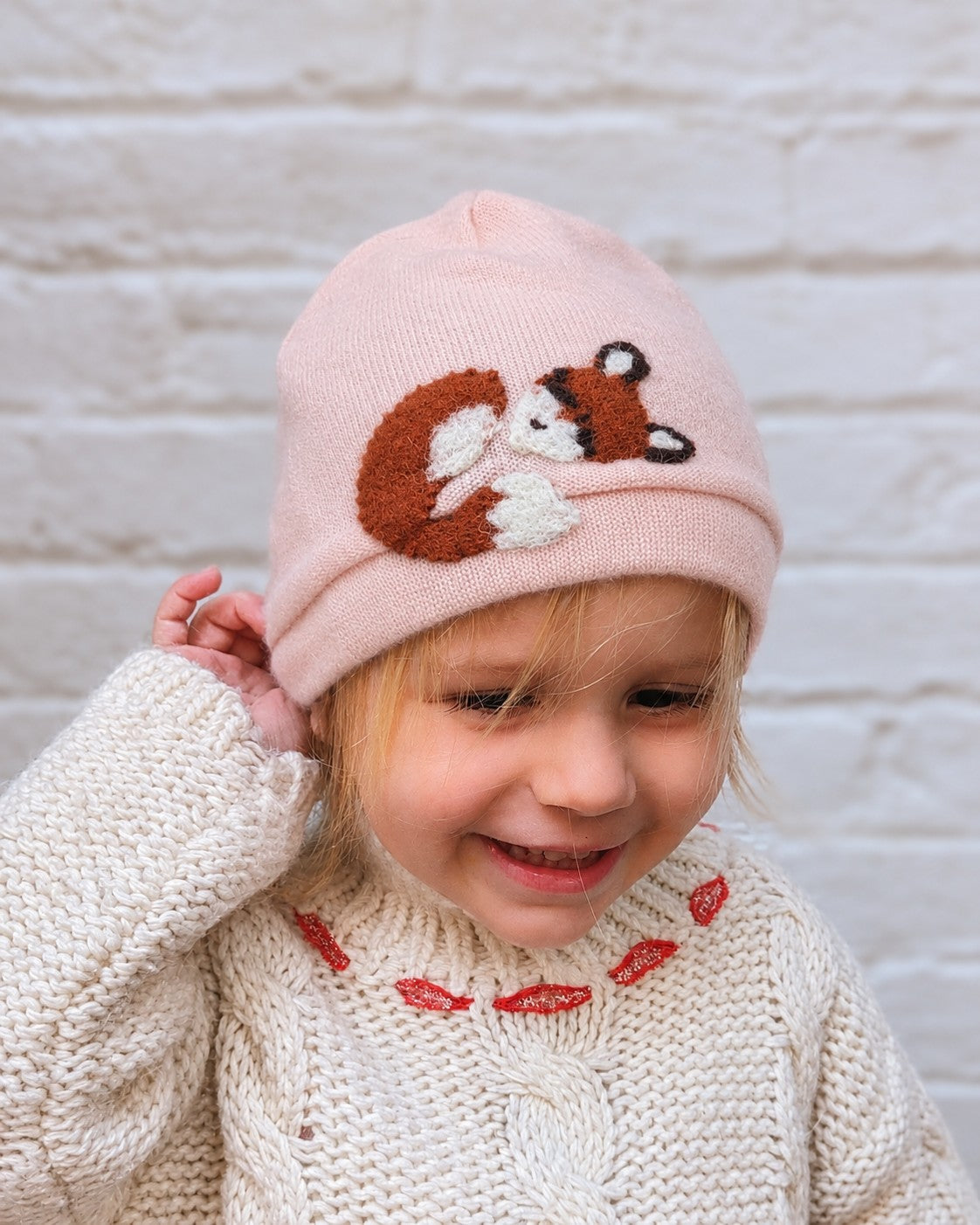 Sleeping Fox Cashmere Hat - Toddler — Select Your Color