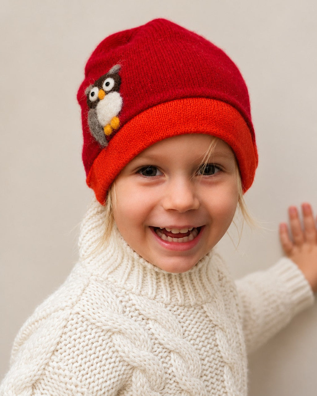 Owl Cashmere Hat - Toddler — Select Your Color