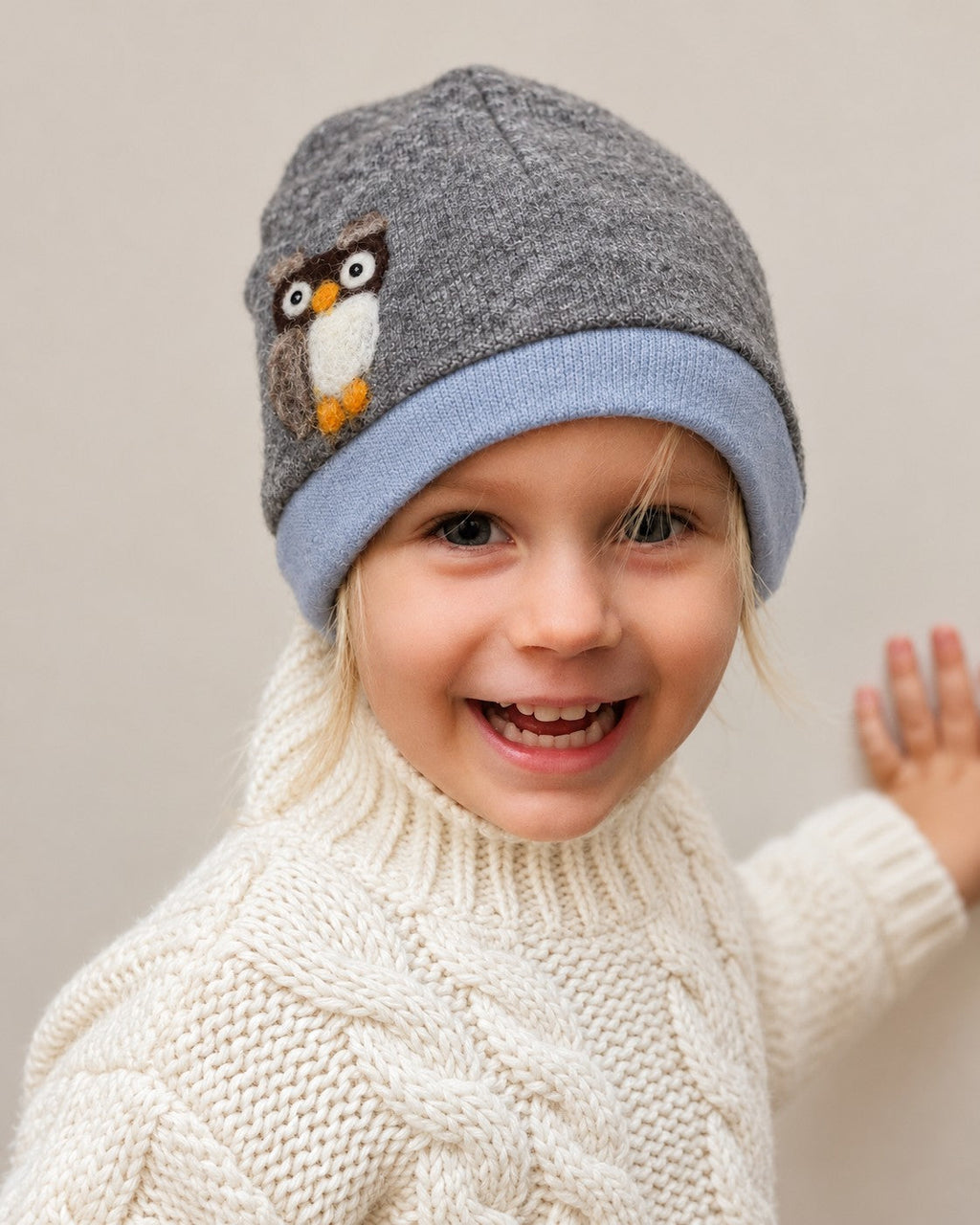 Owl Cashmere Hat - Toddler — Select Your Color