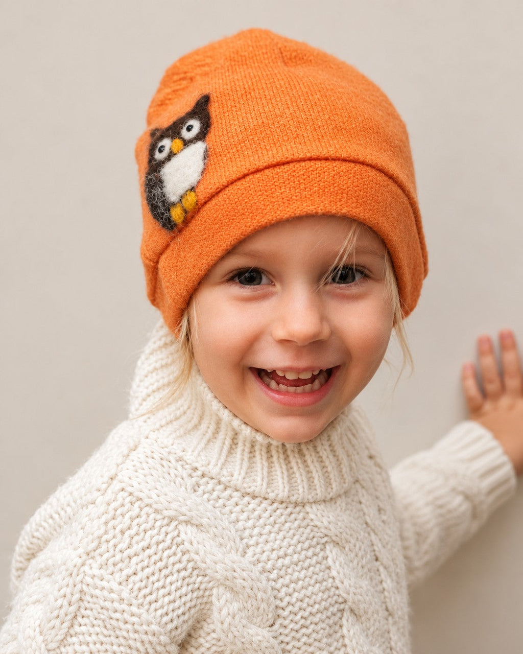 Owl Cashmere Hat - Toddler — Select Your Color