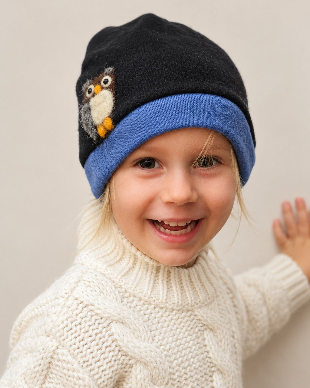 Owl Cashmere Hat - Toddler — Select Your Color