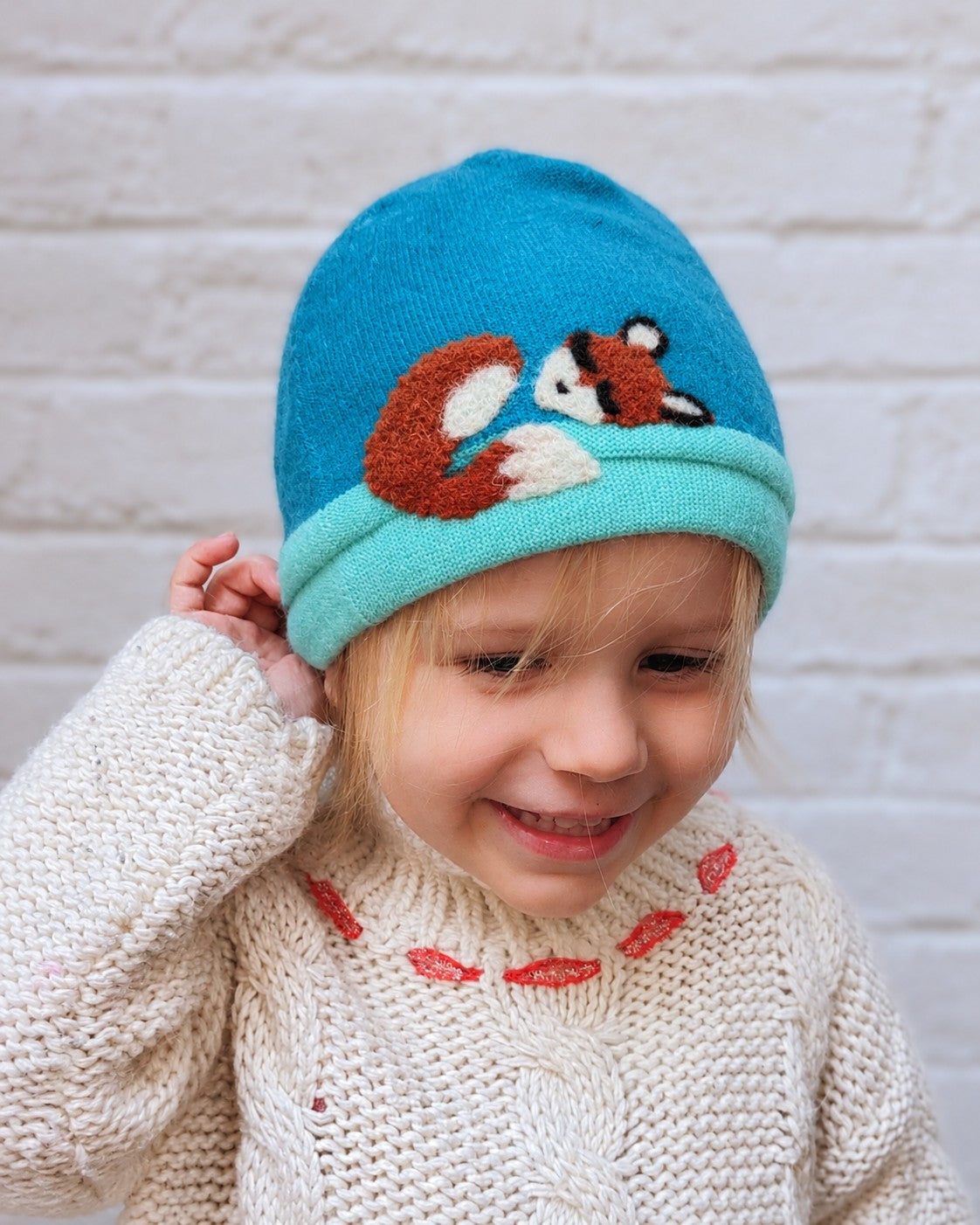 Sleeping Fox Cashmere Hat - Toddler — Select Your Color