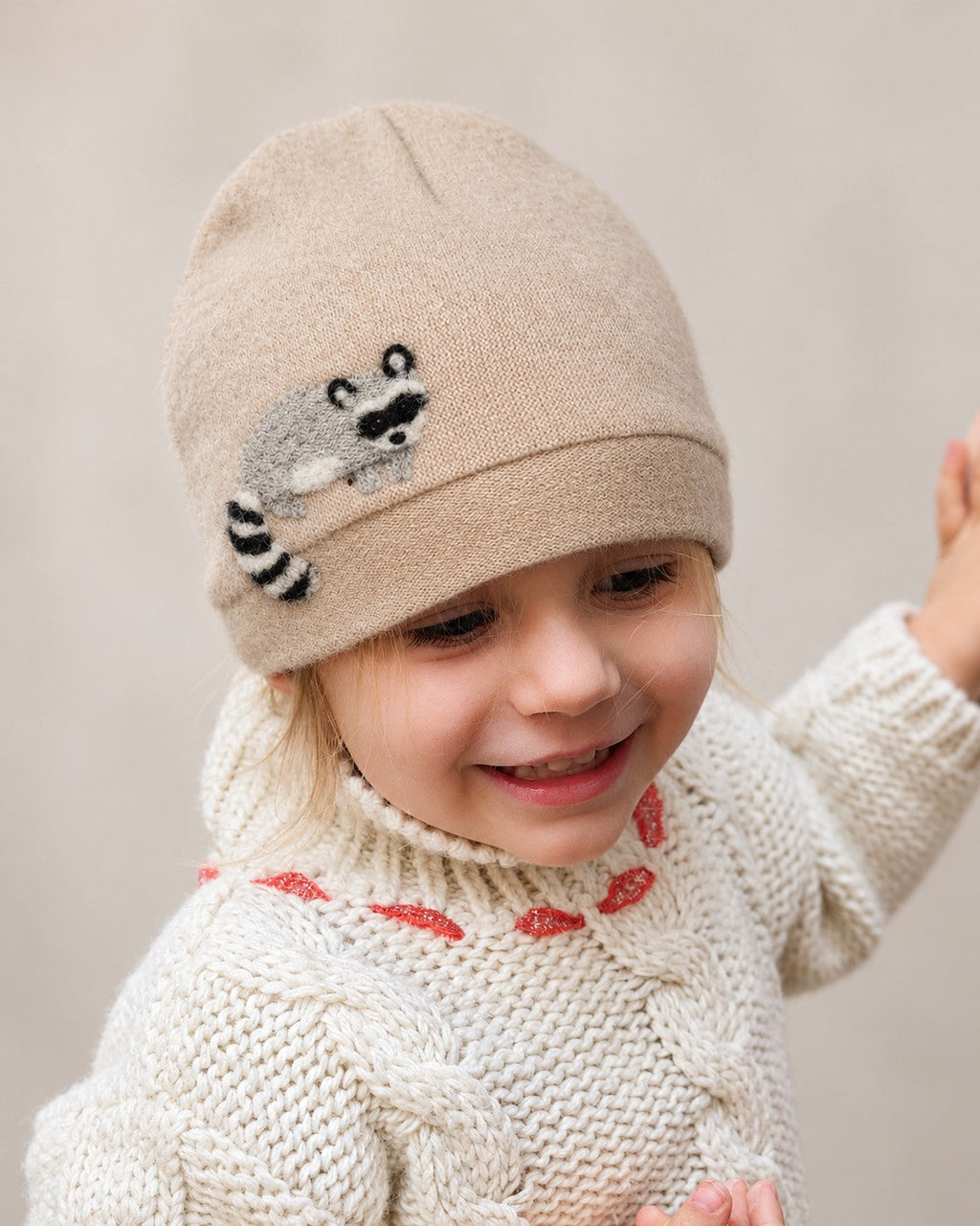 Raccoon Cashmere Hat - Toddler — Select Your Color