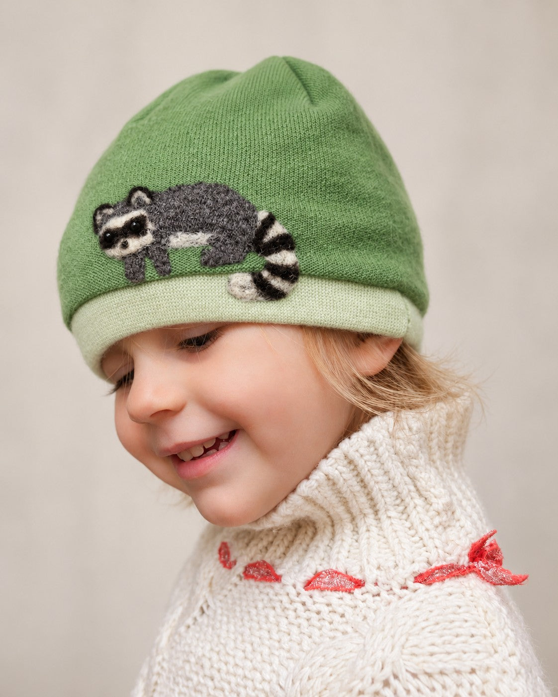 Raccoon Cashmere Hat - Toddler — Select Your Color