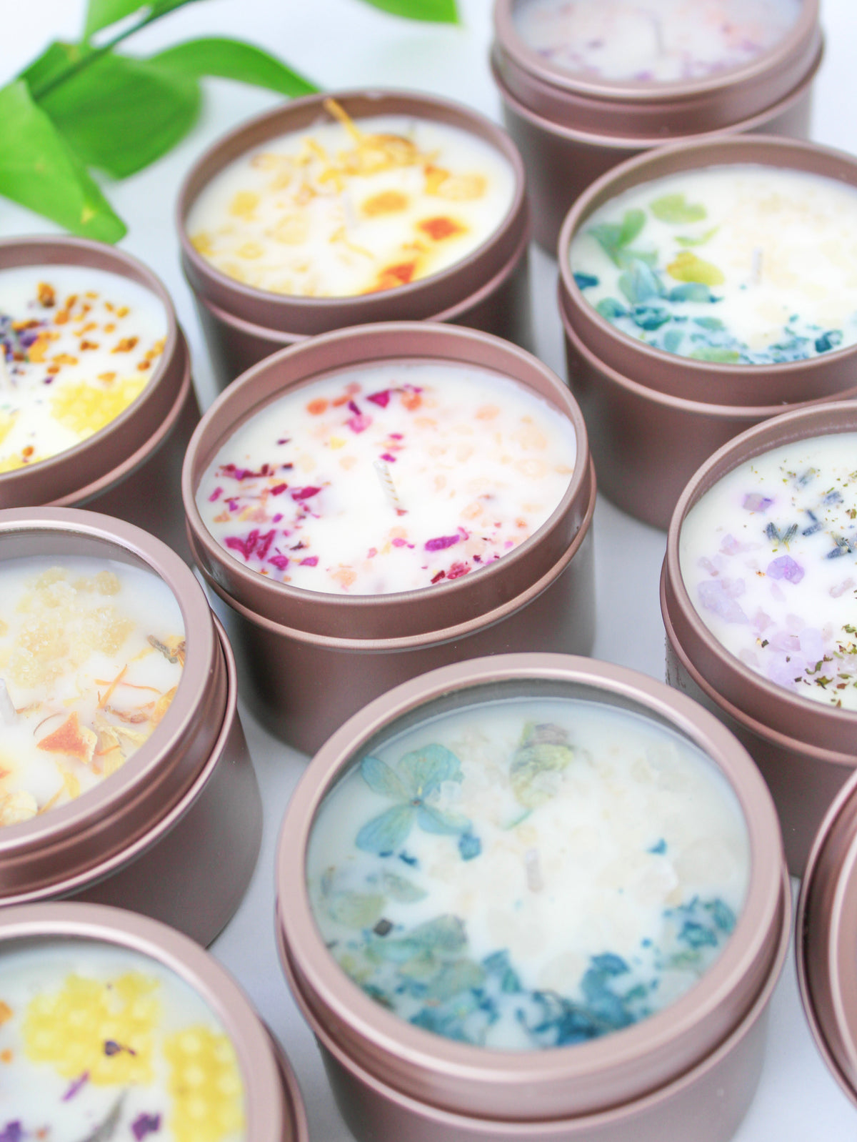 Unlabeled 4 oz Botanical Soy Wax Candles - Party Favors — Select Your Scent