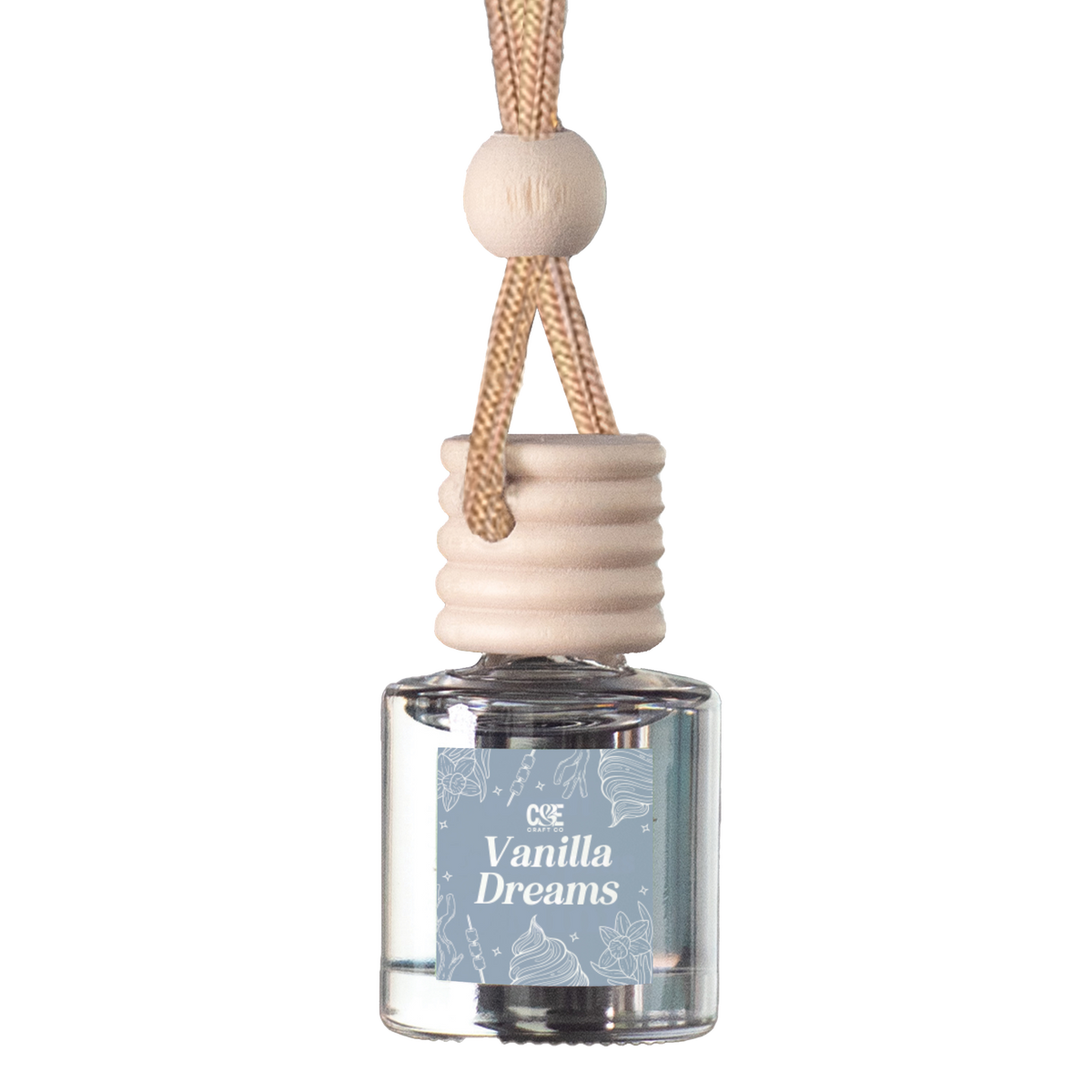 Vanilla Dreams Scented Hanging Refillable Car Freshener Diffuser