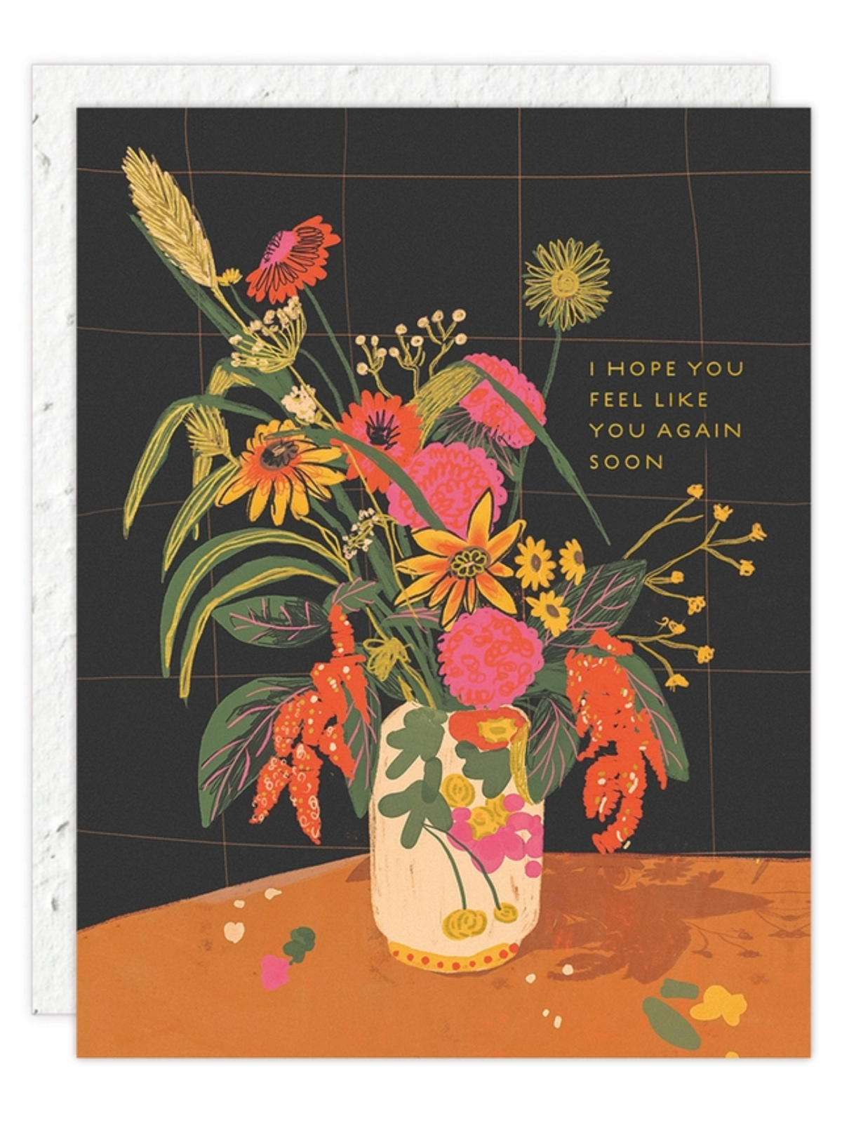 Vase Still Life - Seeded Get Well Card with PLANTABLE seed paper envelope