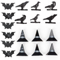 Black Wooden Halloween Decorations - 6 pack — Select Your Shape