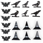 Black Wooden Halloween Decorations - 6 pack — Select Your Shape