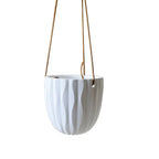 Virago Modern Hanging Planter - Waves — Select Your Color