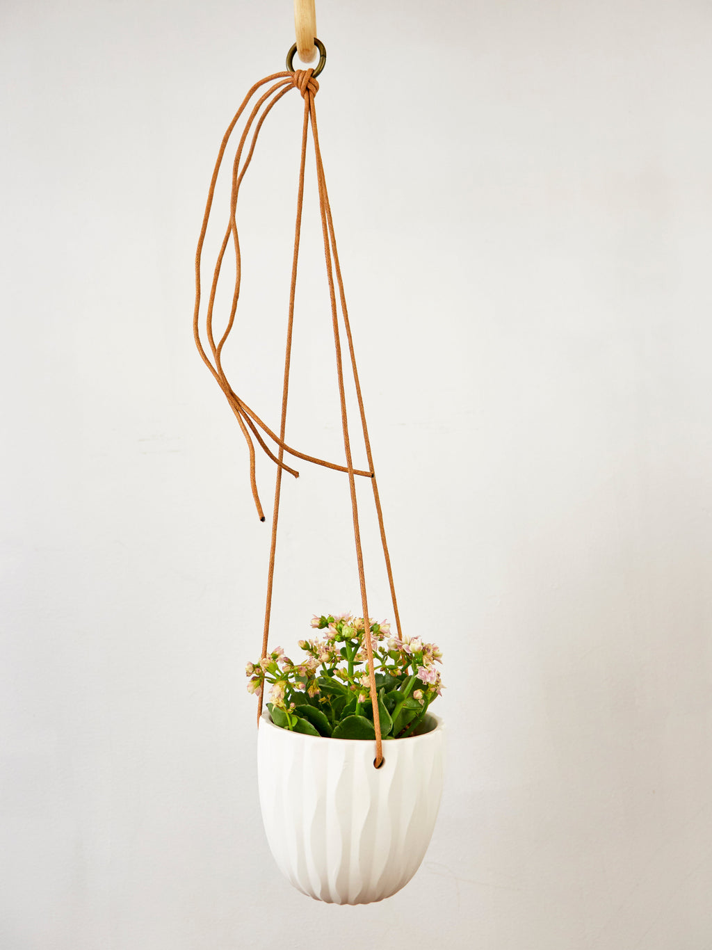 Virago Modern Hanging Planter - Waves — Select Your Color