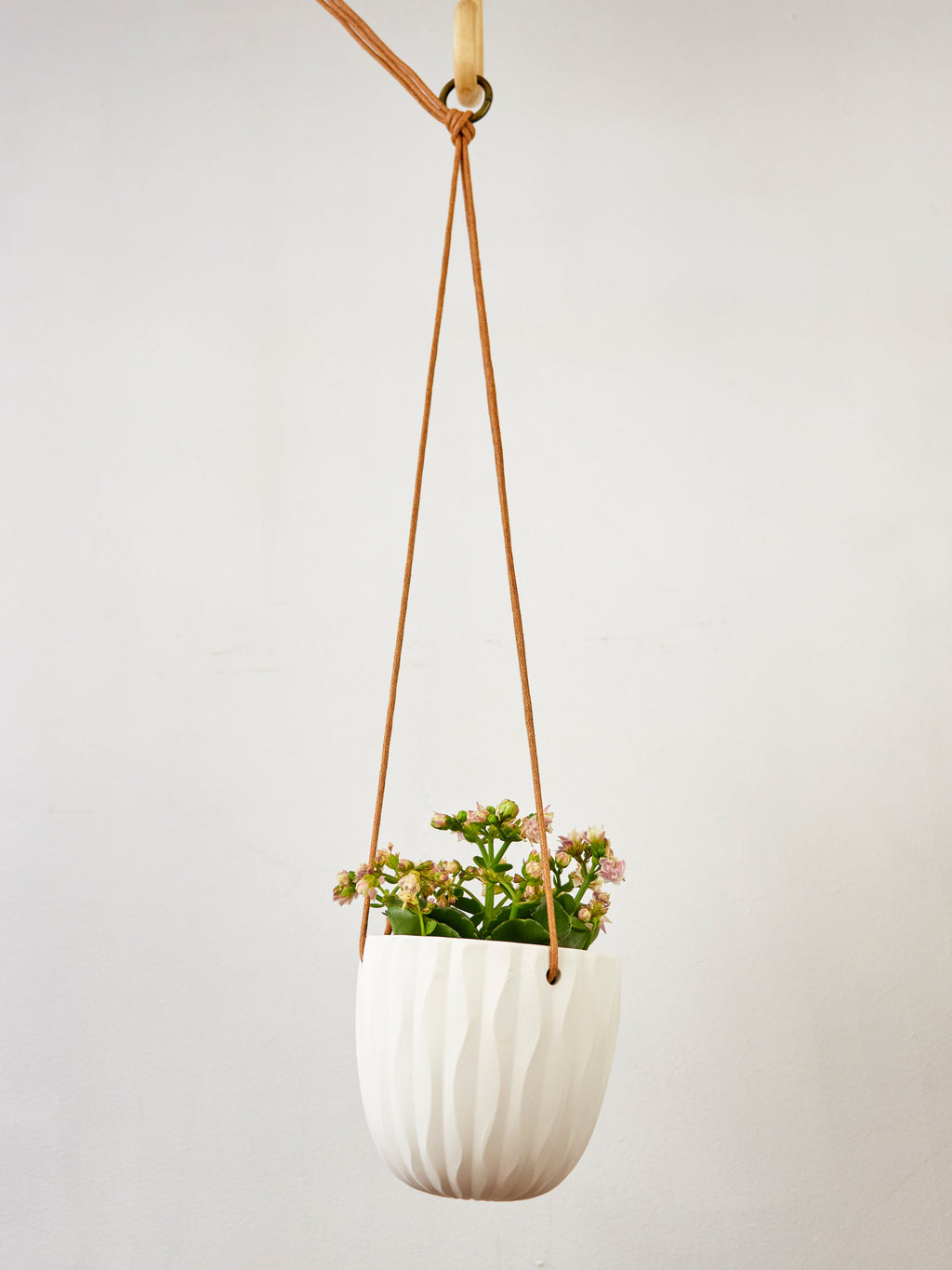 Virago Modern Hanging Planter - Waves — Select Your Color