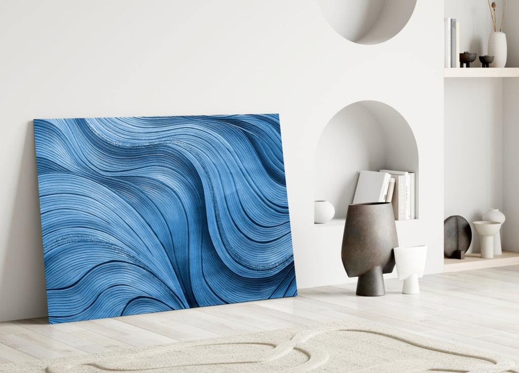 Elevate Your Space with Ocean Waves Glass Wall Art