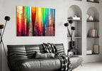 Cracked Rainbow Mosaic Glass Wall Art