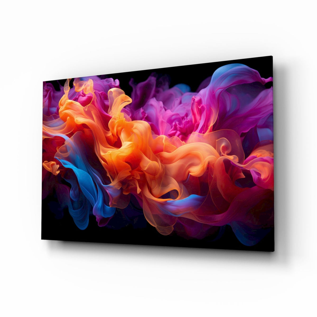 Vibrant Swirls Glass Wall Art