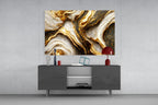 Elegant Gold Veins Marble Glass Wall Art