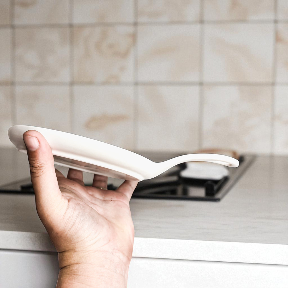 " I Might Lick the Spoon & Keep Cooking" Spoon Rest & Wooden Spoon — Select Your Color & Spoon