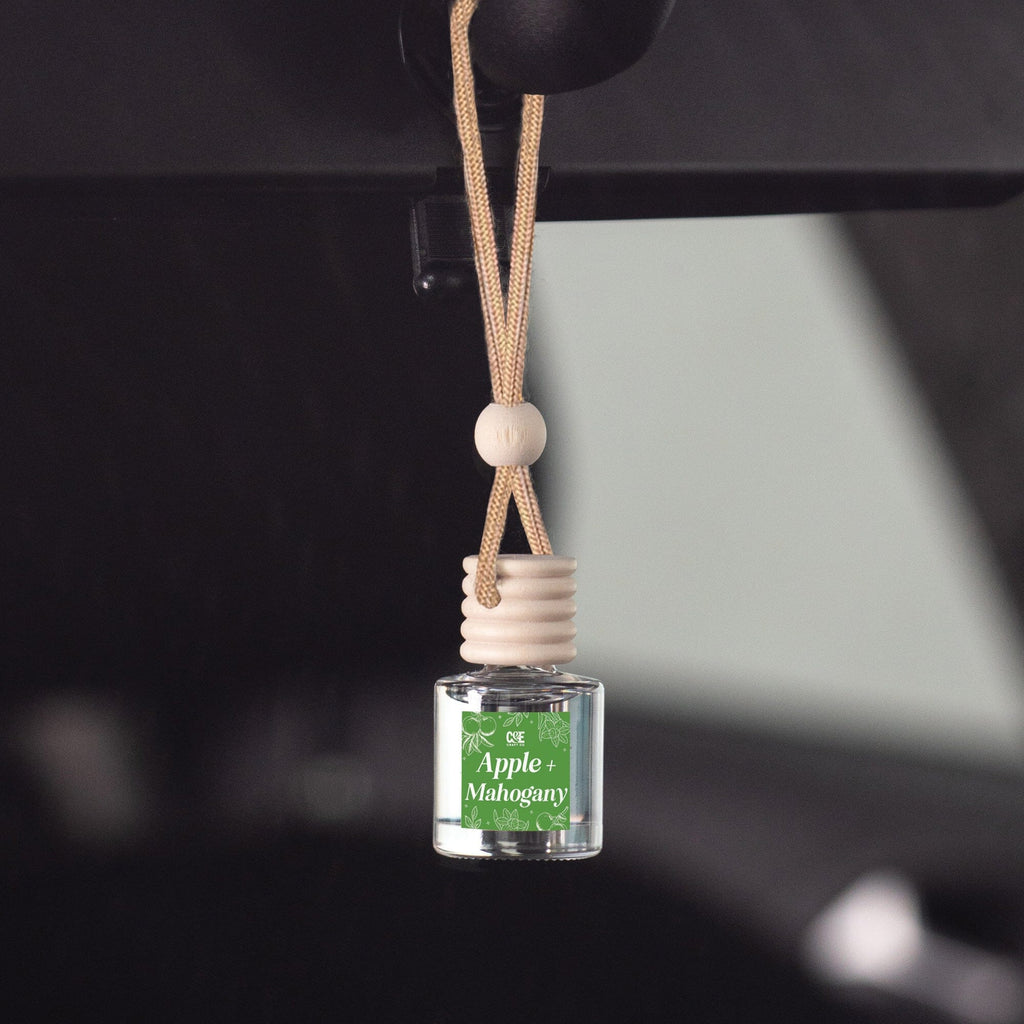 Apple + Mahogany Scented Hanging Refillable Car Freshener Diffuser