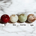 Handcrafted Hand-Polished Stone Apple Paperweight — Select Your Color