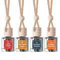 Fall 4 Pack Scented Hanging Refillable Car Freshener Diffusers Bundle
