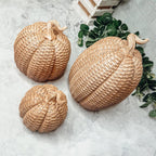 Handcrafted Resin Basket Weave Pumpkins — Select Your Color & Size