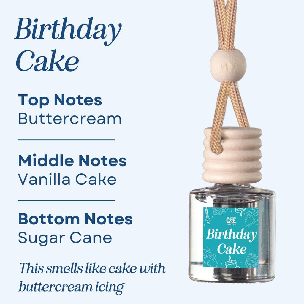 Bakery 4 Pack Scented Hanging Refillable Car Freshener Diffusers Bundle