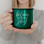 Believe & Joy Christmas Mug PRE-ORDER — Select Your Color